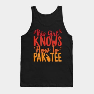 This Girl Knows How To Par Tee Funny Party Golf Golfer print Tank Top